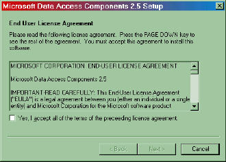 Install MDAC
